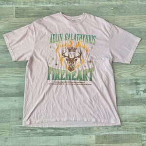 TOG Aelin Galathynus Fireheart Graphic Tee Size 2X Short Sleeve, Pink A43